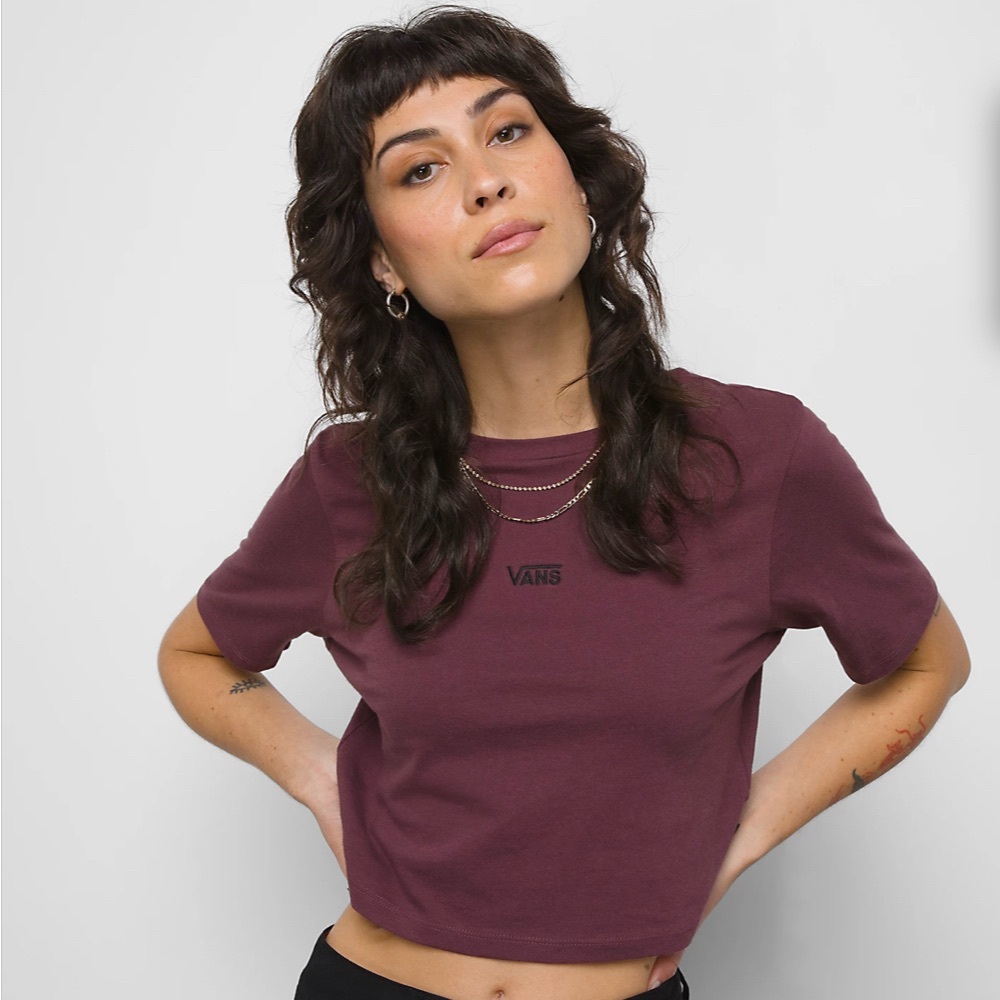 VANS FLYING V CROP CREW SPORT TEE